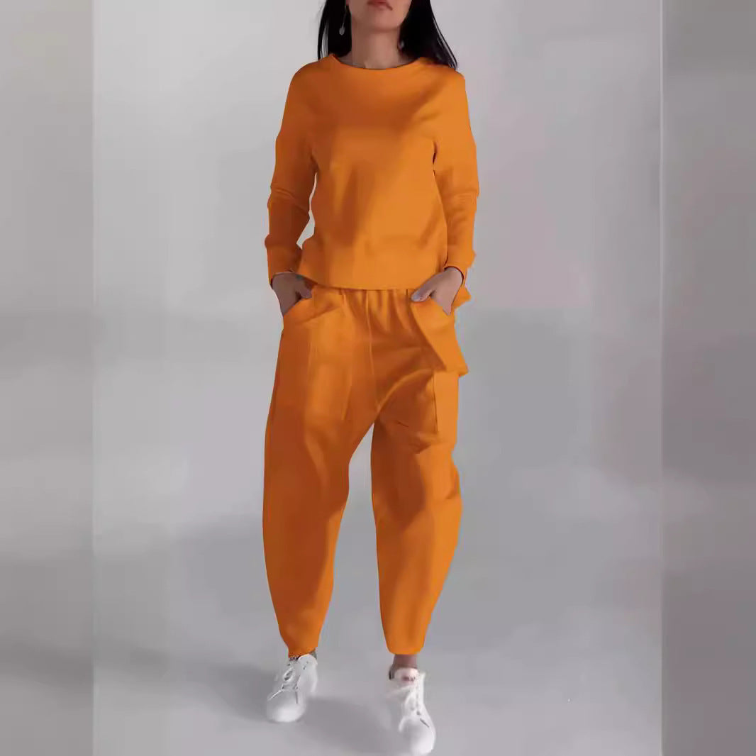 Beautiful Women's Irregular Design Long-sleeved Harem Fashion Casual Suit