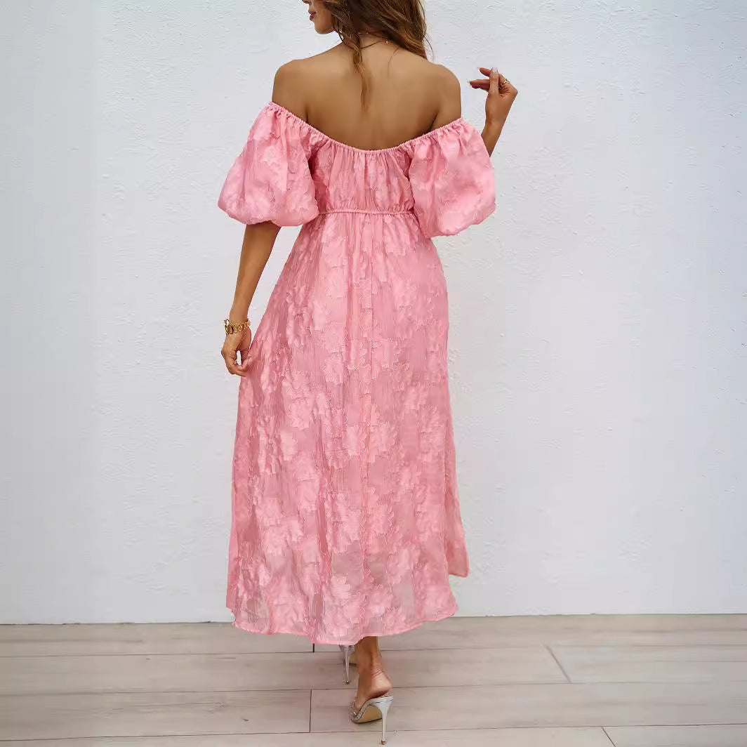 Women's Summer French Style Pettiskirt Puff Sleeve Dresses