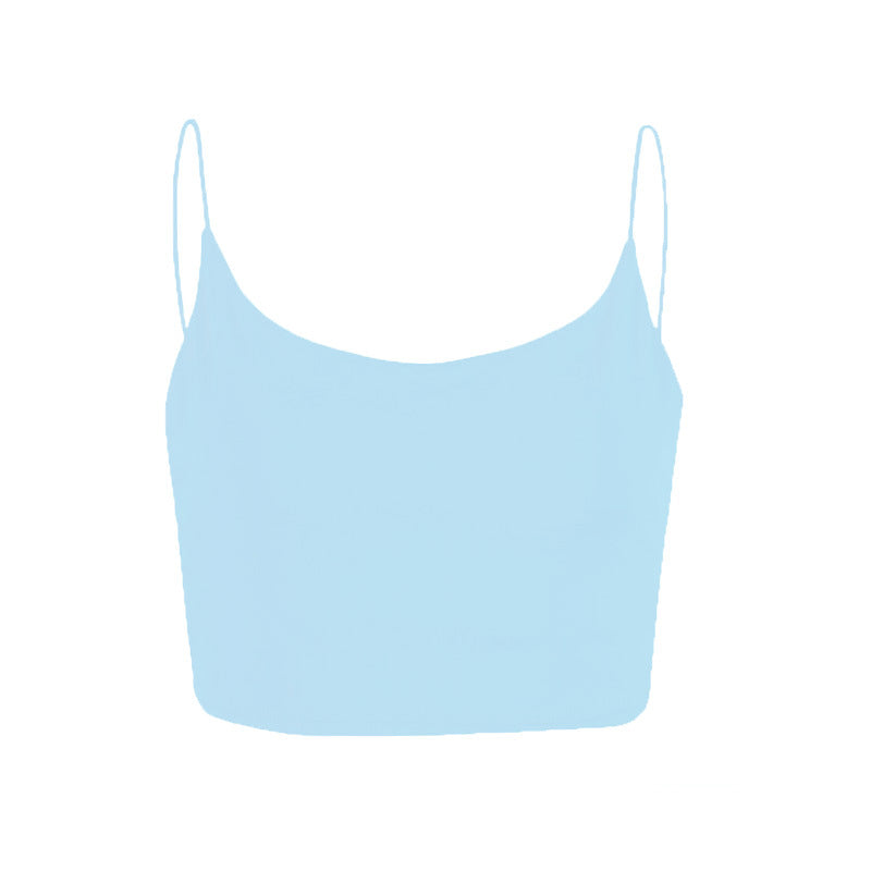 Women's Summer Solid Color Sexy Spaghetti Straps Tops