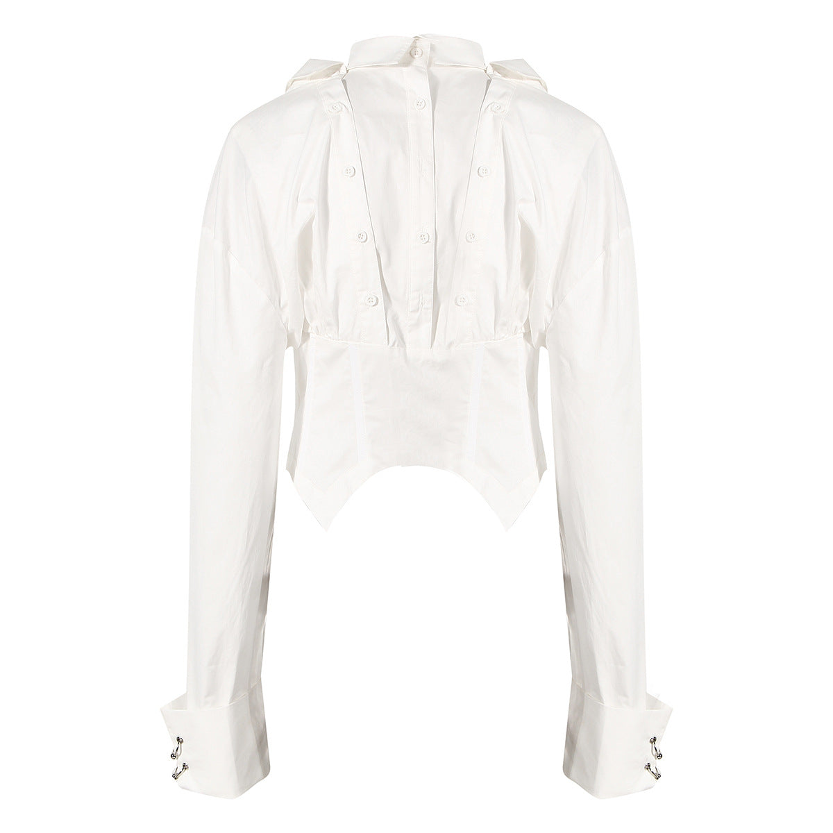 Women's Fishbone Shirt For Niche Design Waist Blouses