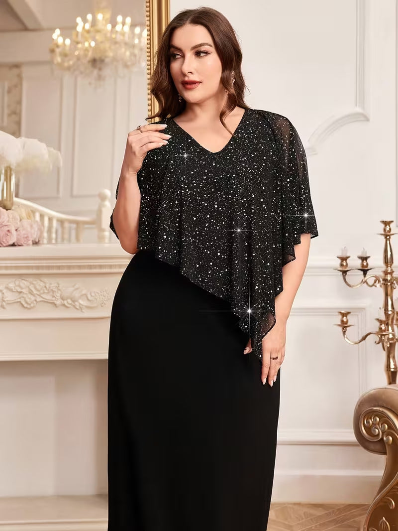 Women's Color Mesh Elegant Hip Slim Fit Slimming Dress
