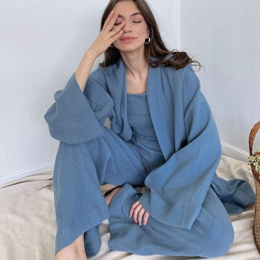 Women's Spring French Style Loose Gauze Shirt Suits