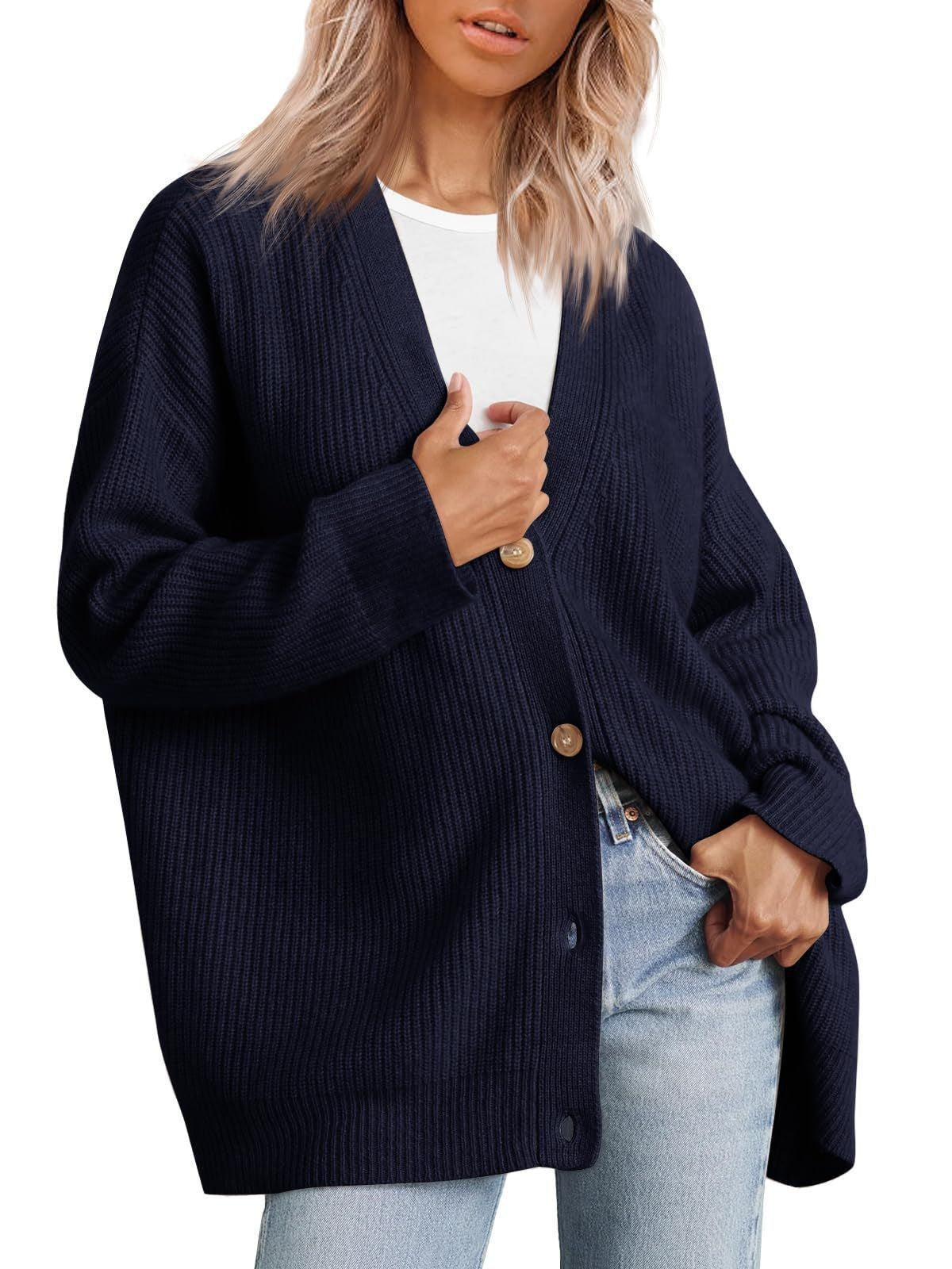 Women's Button Solid Color Long Sleeve Inner Cardigans
