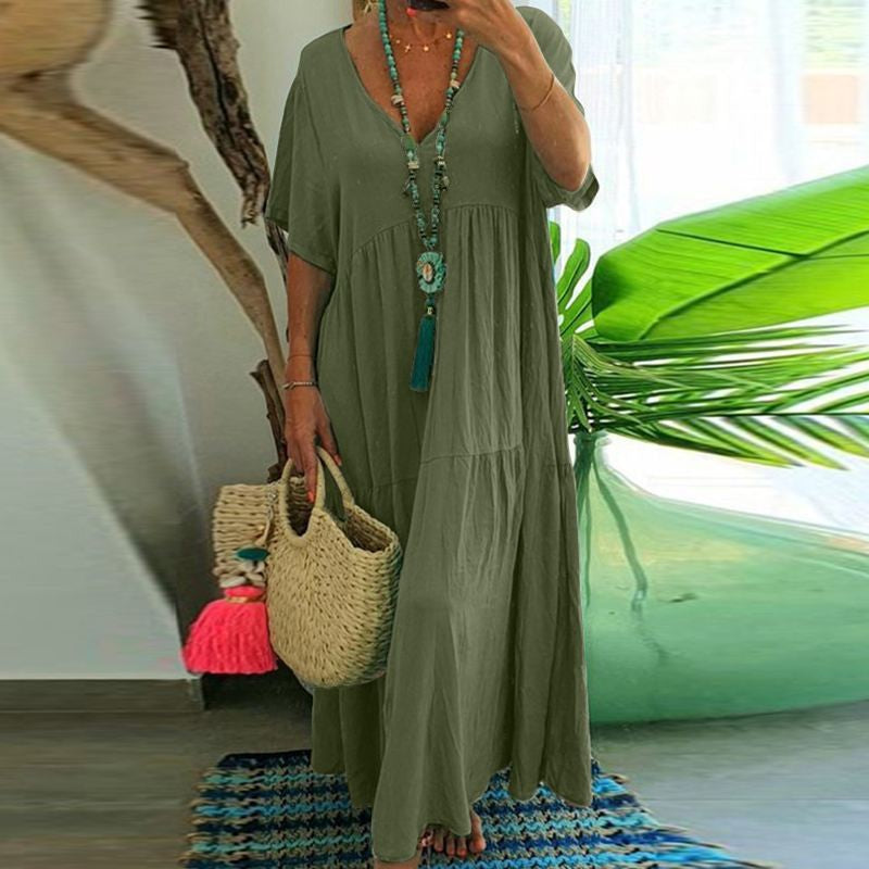 Glamorous Casual Irregular Long Large Hem Dress