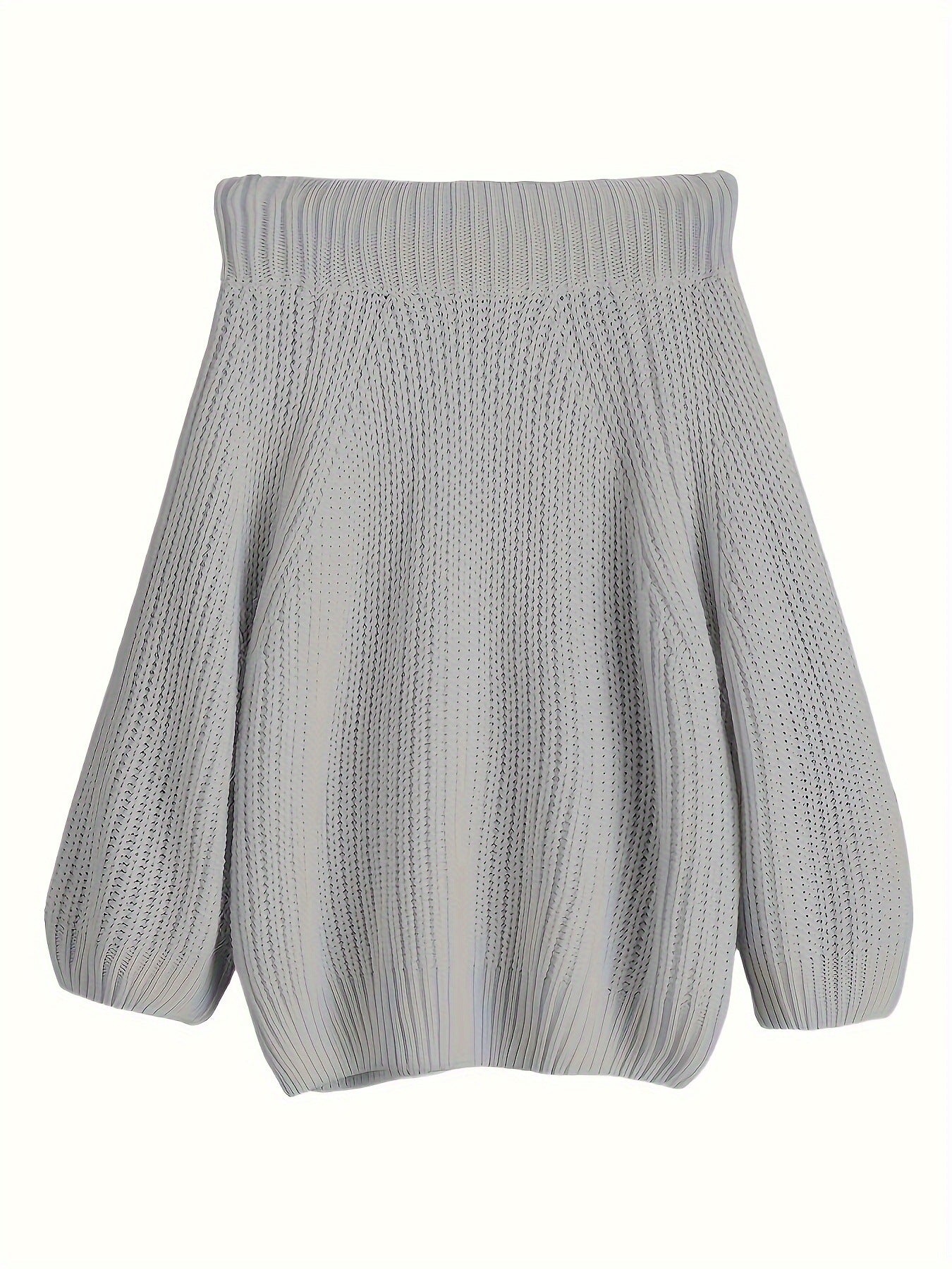 Women's Sexy Pullover Loose-fitting Thick Needle Lantern Sleeve Women's Sweater