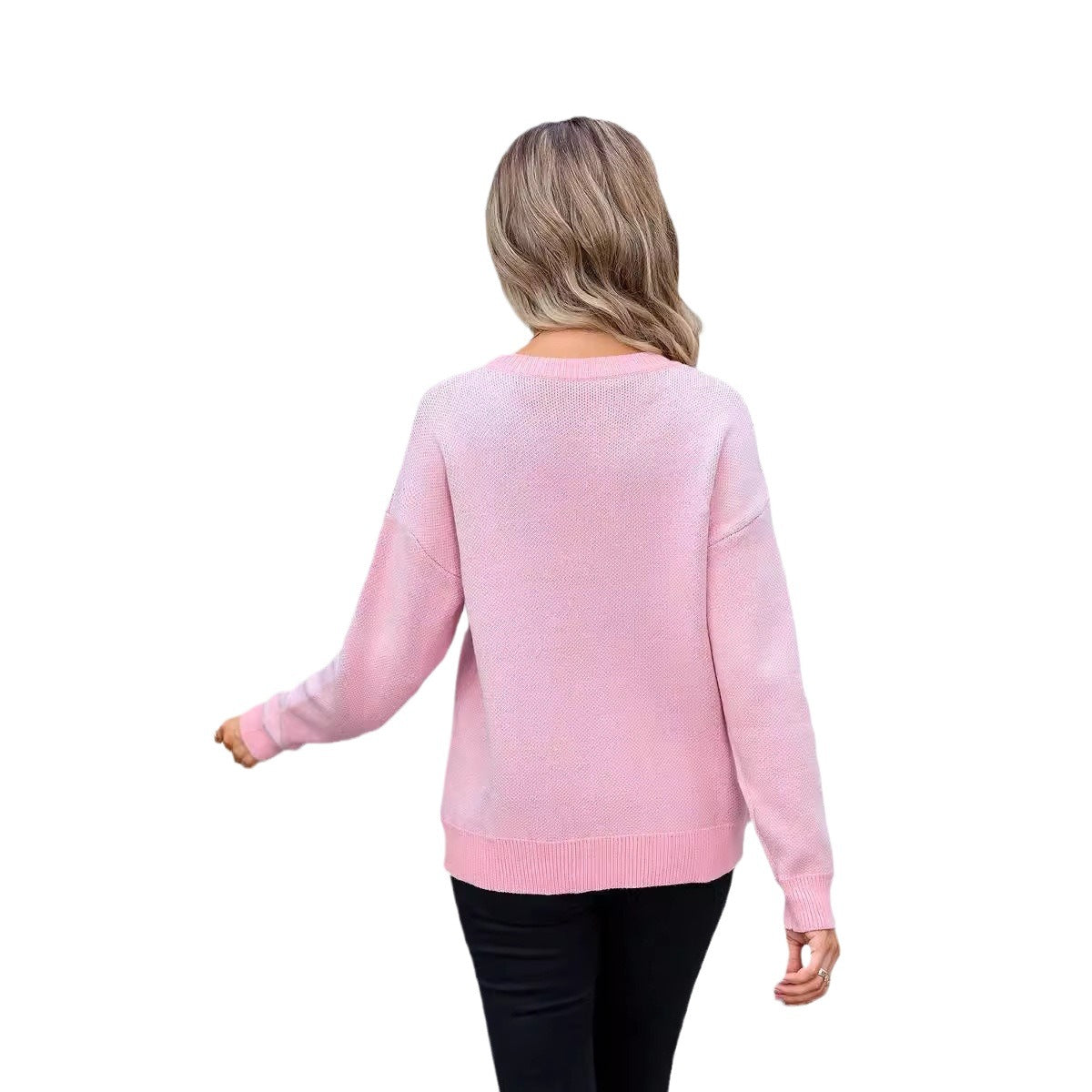Classic Women's Spring Bow Color Matching Women's Sweater