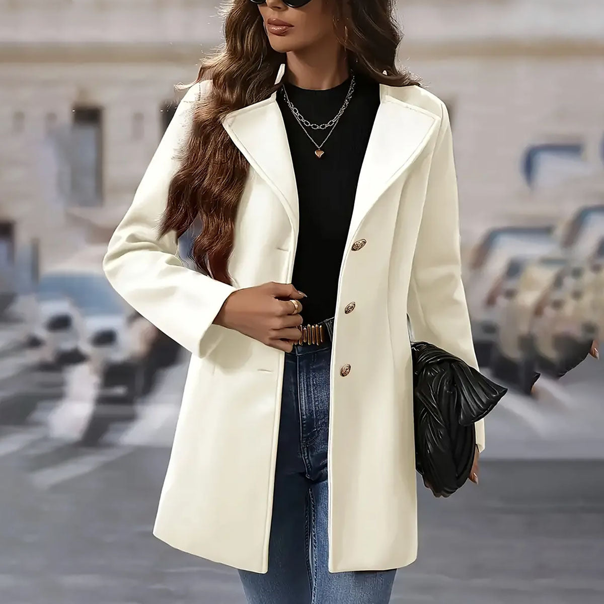 Women's Loose Temperament Casual Woolen Autumn Coats