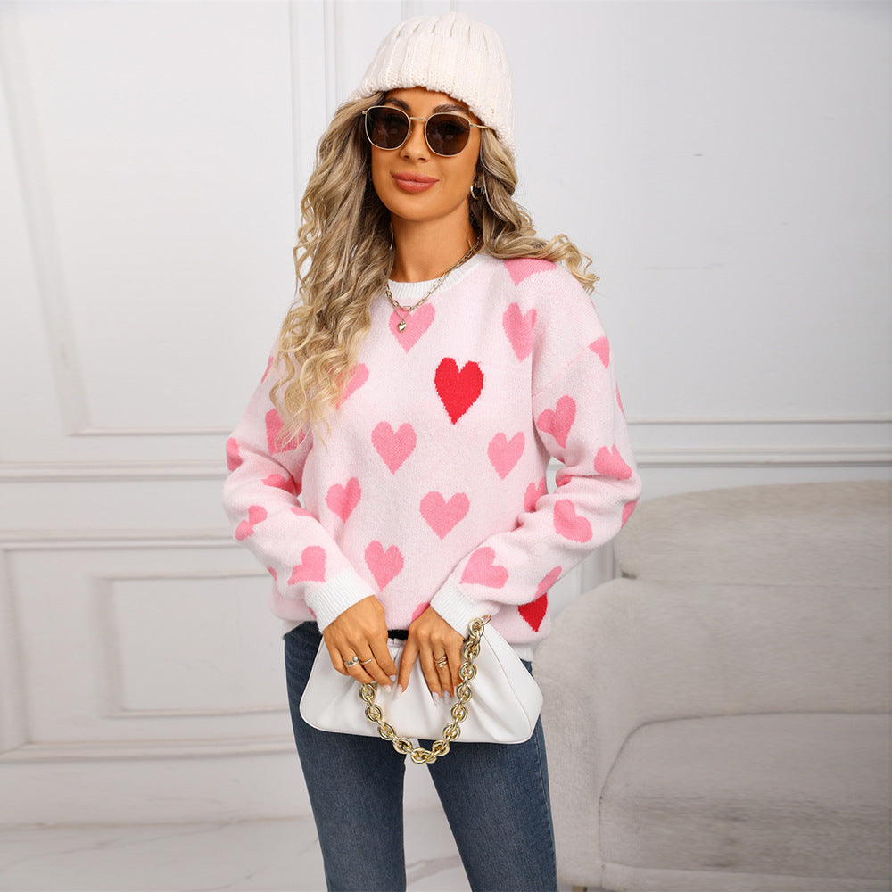 Versatile Classic Creative Heart Thermal Christmas Sweater
