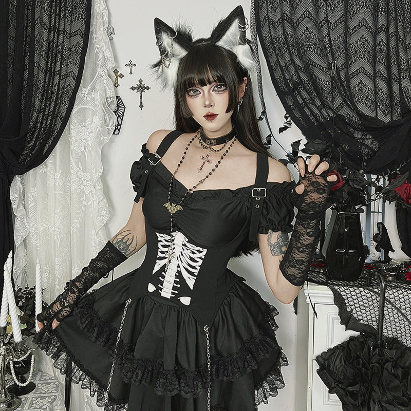 Dark Two-way Dress Gothic Style Sexy Hot Dresses