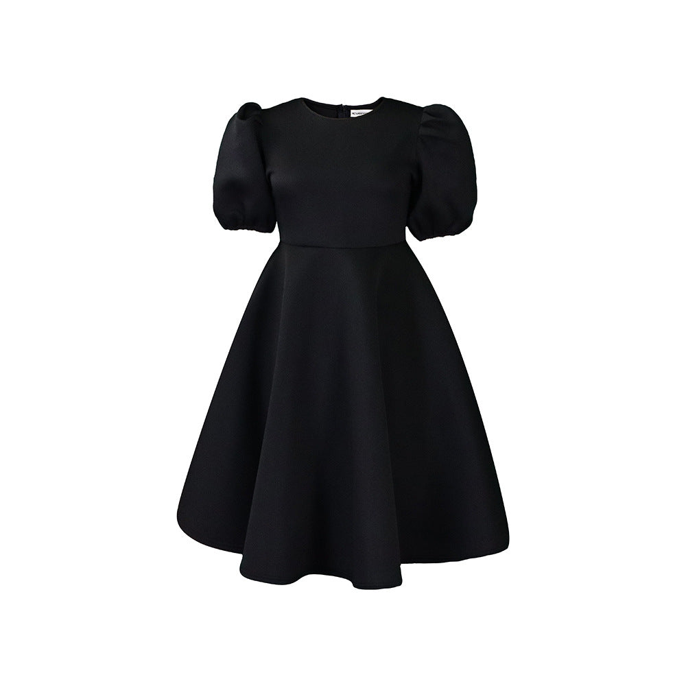 Women's Summer Round Neck Fashion Graceful Puff Sleeve Dresses