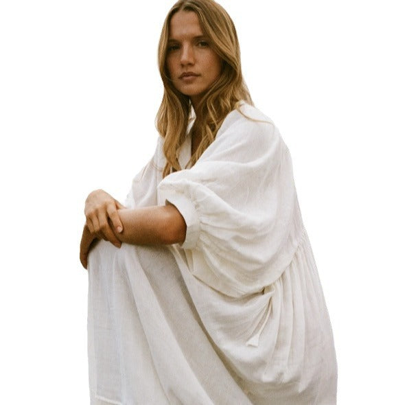 Women's Long Lantern Sleeve Casual Sweet Fresh Dresses