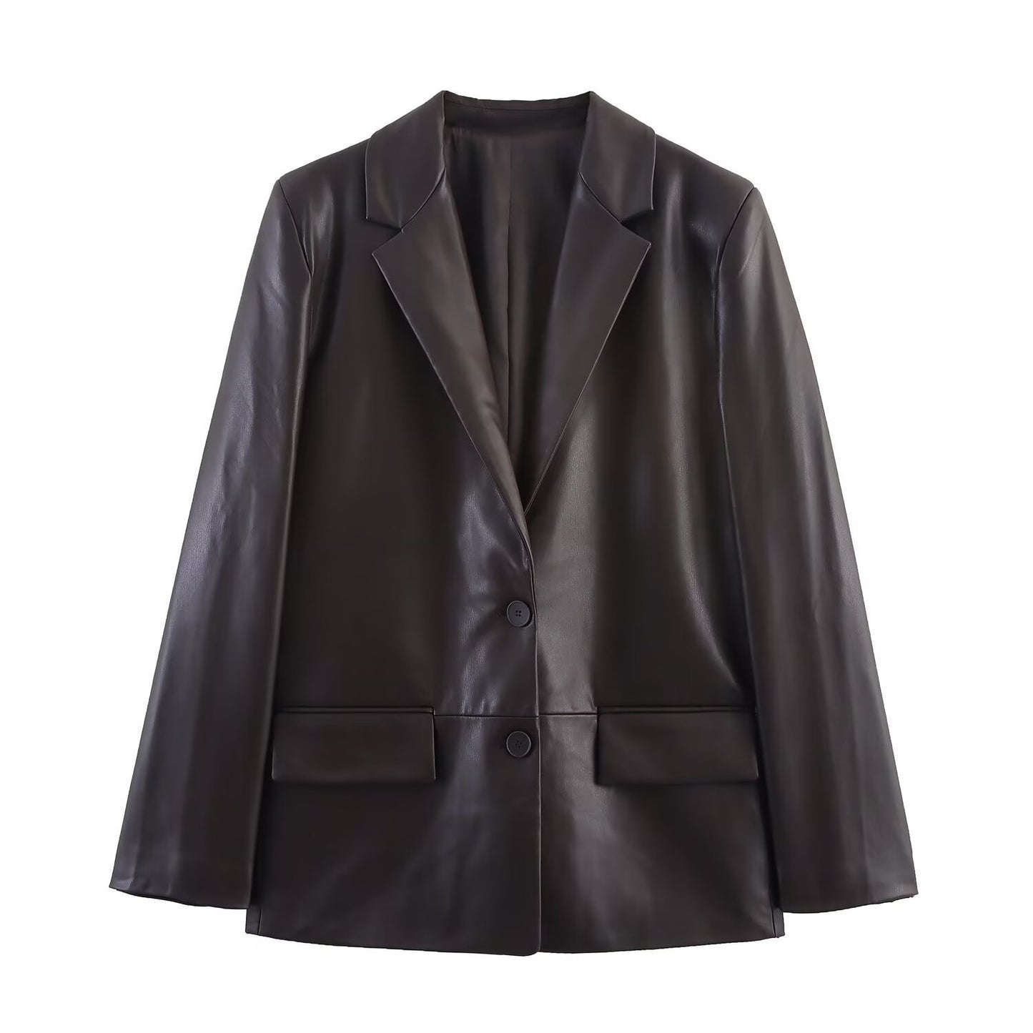 Women's Durable Fashion Casual Leather Effect Coats