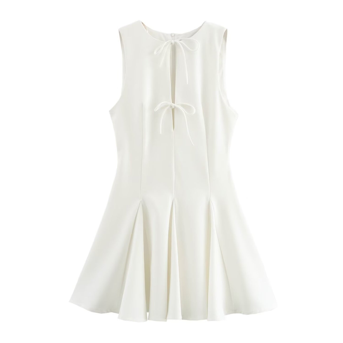 Women's Dress Wavy Style Wide Hem Bowknot Dresses