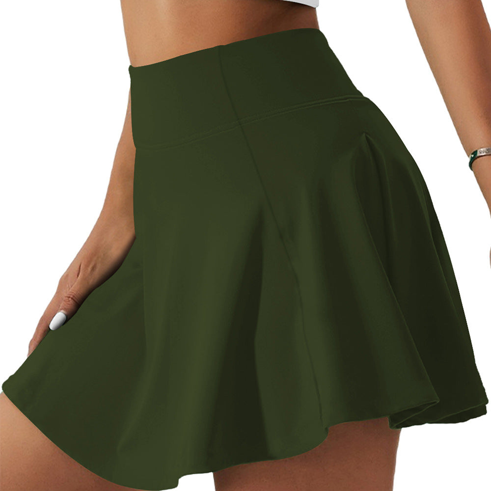 Tennis Summer Pocket High Waist Yoga Running Skirts