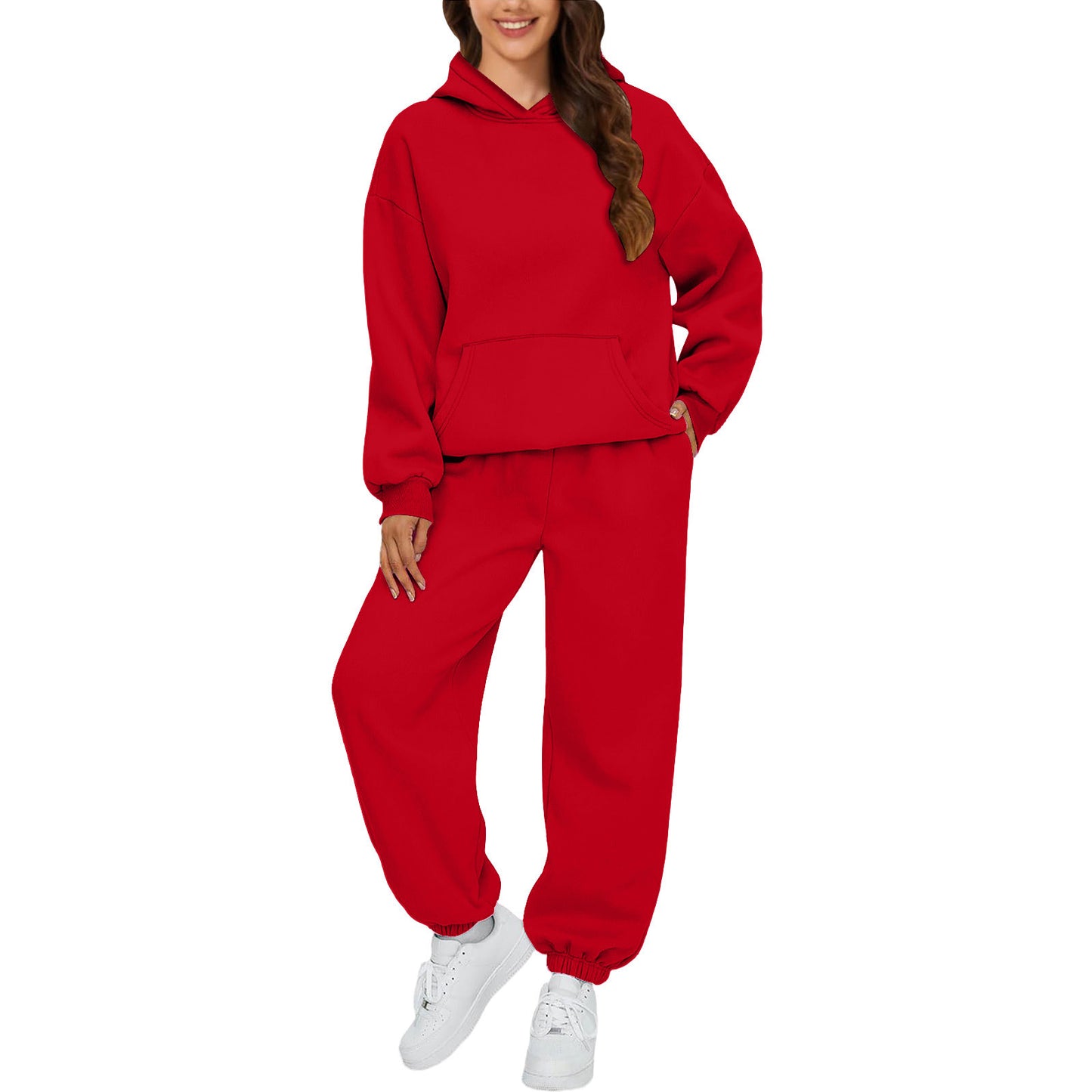 Versatile Elegant Women's Version Hooded Sport Fashion Casual Suit