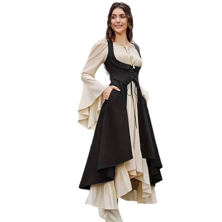 Women's Bust Girth Pirate Farmer High Low Dress