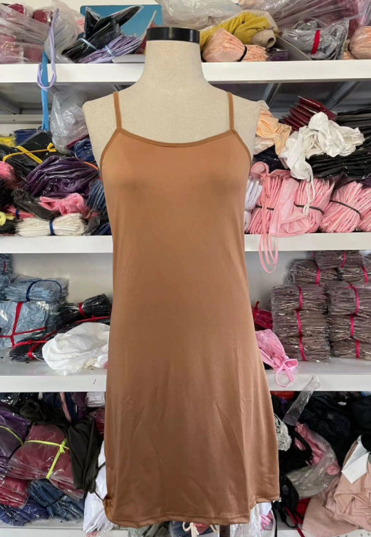 Solid Color Summer Slim Fit Slip Dresses