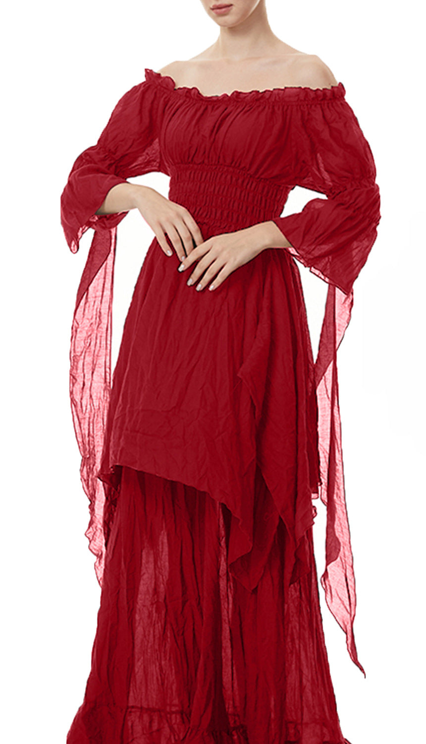 Medieval Halloween Revival Dress Tied Waist Dresses