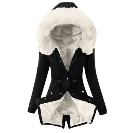 Women's Cotton Padded Parka Thick Warm Fur Coats