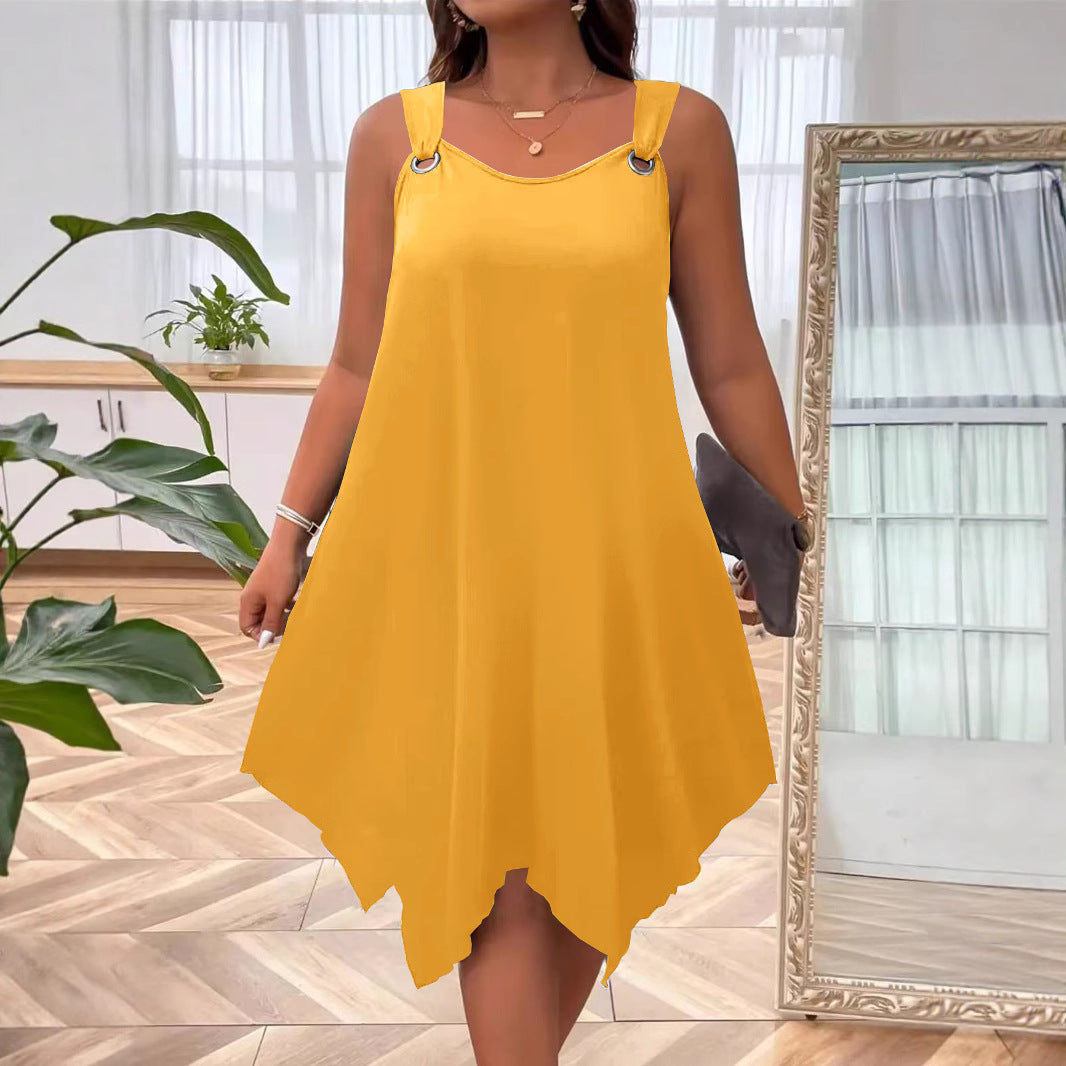 Women's Summer Elegant A- Line Round Neck Dress