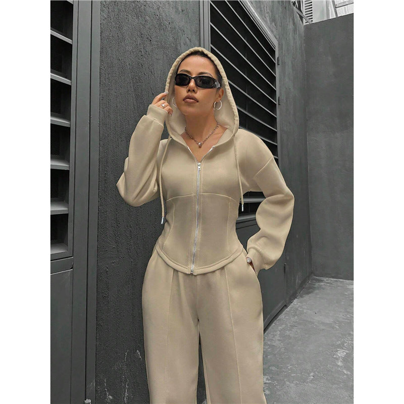 Popular Casual Versatile Women's Hooded Two-piece Fashion Casual Suit