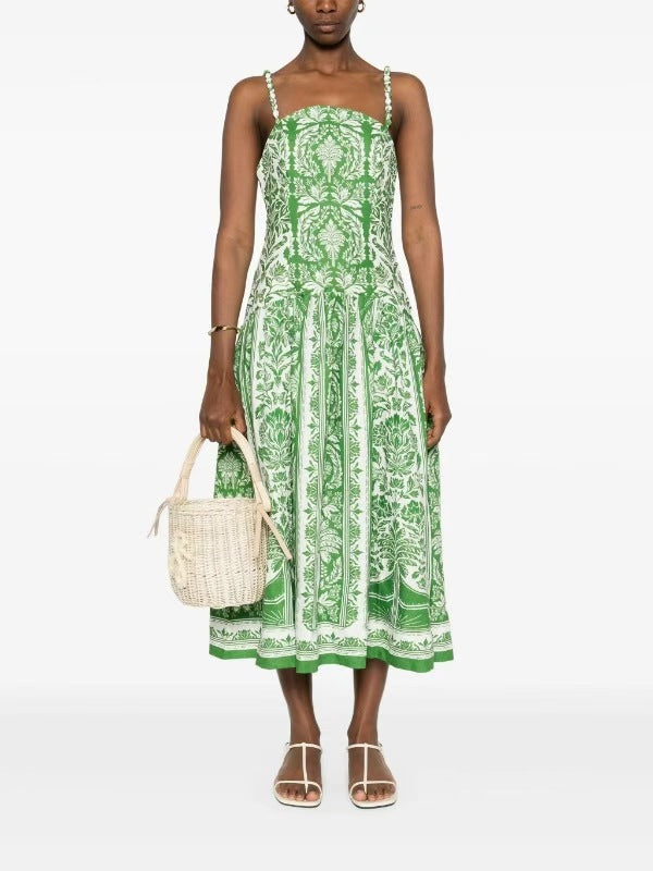 Summer Vacation Spaghetti Straps Printed Dress Dresses