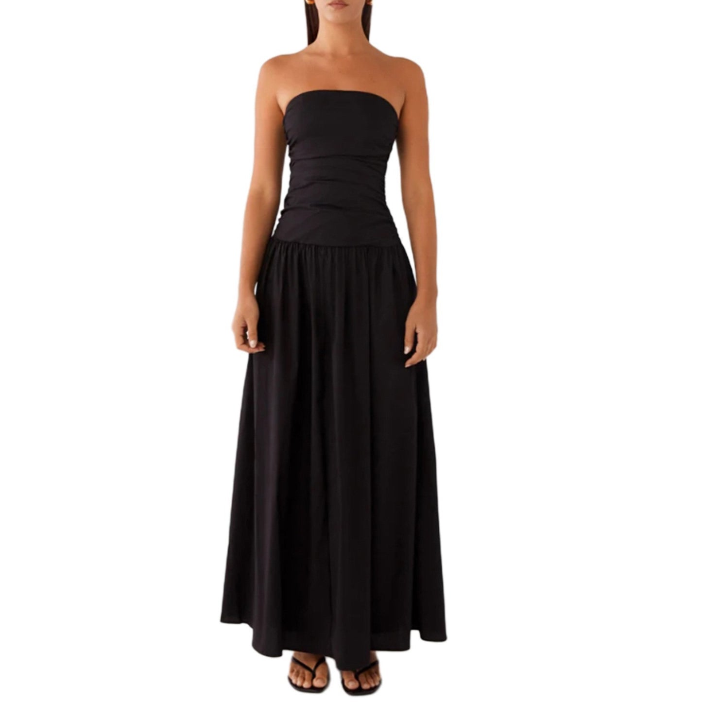 Women's Summer Elegance Retro High-grade Printed Tube Pleated Dress