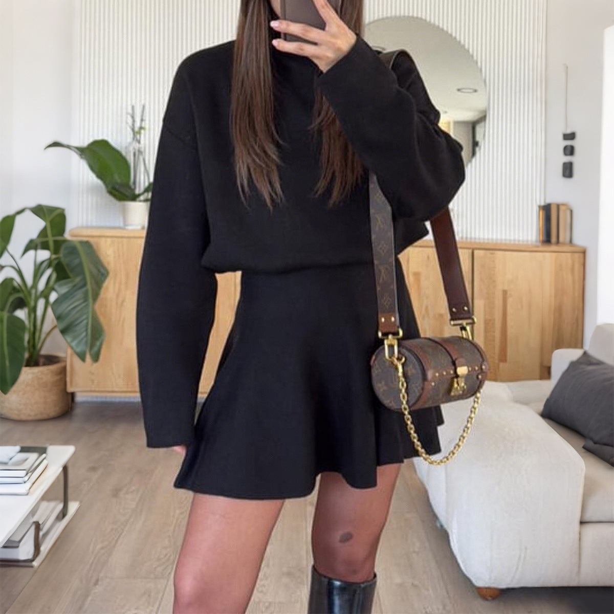 Women's Casual Vacation Style Long Sleeve Dress Sweaters