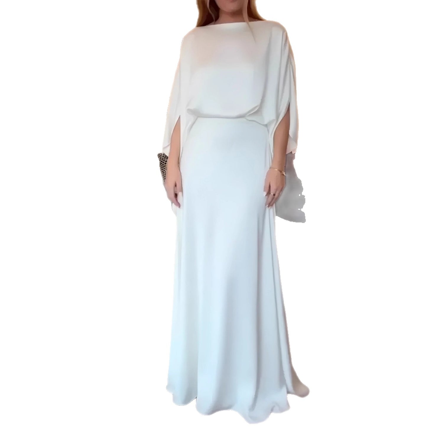 Women's Elegant Sexy Solid Color Satin Fashion Dress