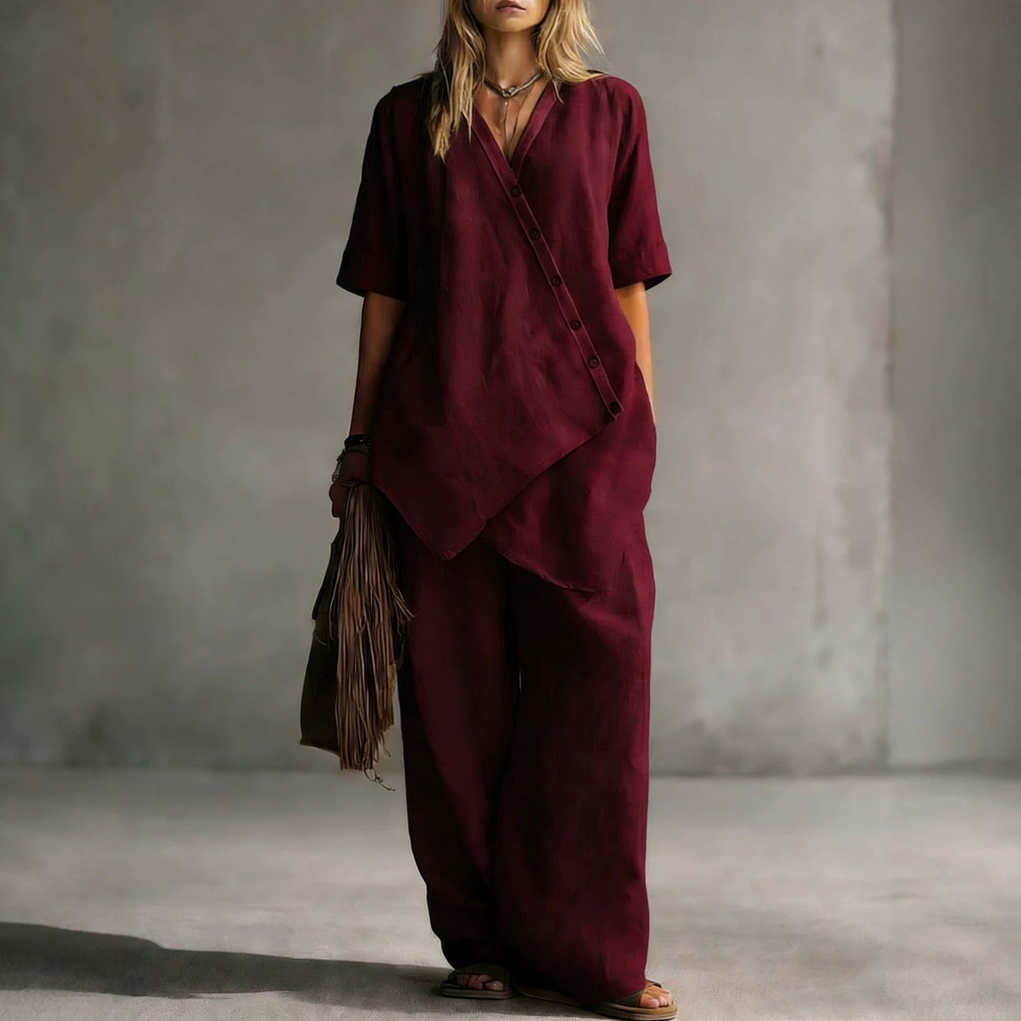 Women's Irregular Shirt Loose Sleeve For Fashion Casual Suit