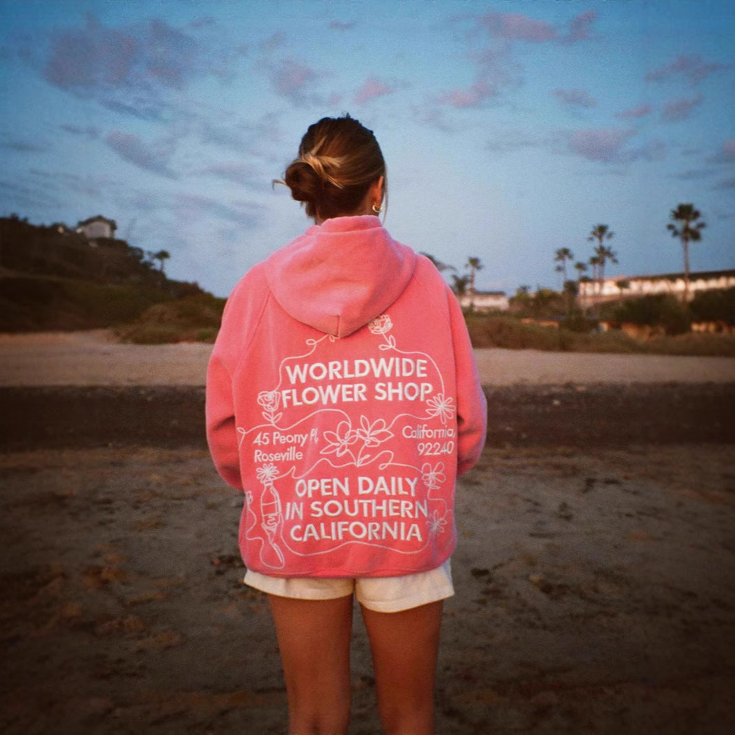 Women's Warm Embroidered Letter Trendy Hooded Sweaters