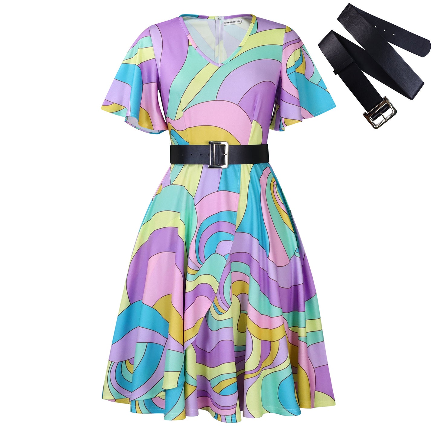Women's Summer Fashion Elegant Lace Printing African Plus Size