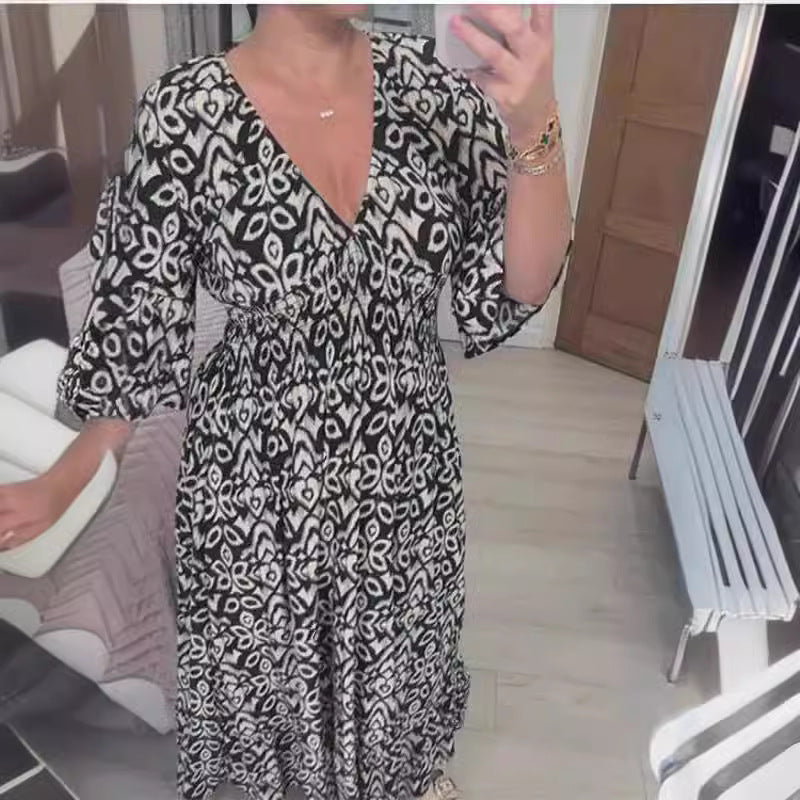 Women's Super Fairy Seaside Holiday Beach Printed Loose Clothing