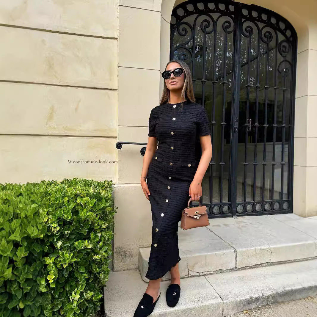 Autumn French Retro Slim Fit Slimming Knitted Dresses