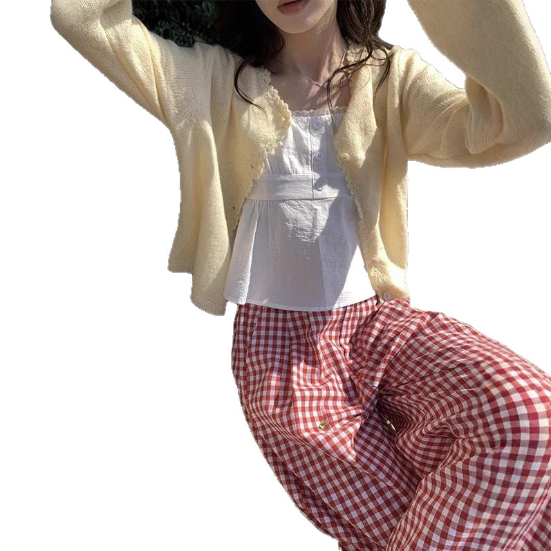 Women's Round Neck Korean Dopamine Gentle Women's Sweater