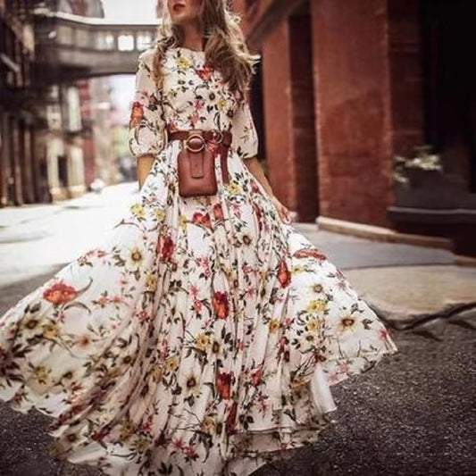 French Style Commute Retro Big Swing Dresses