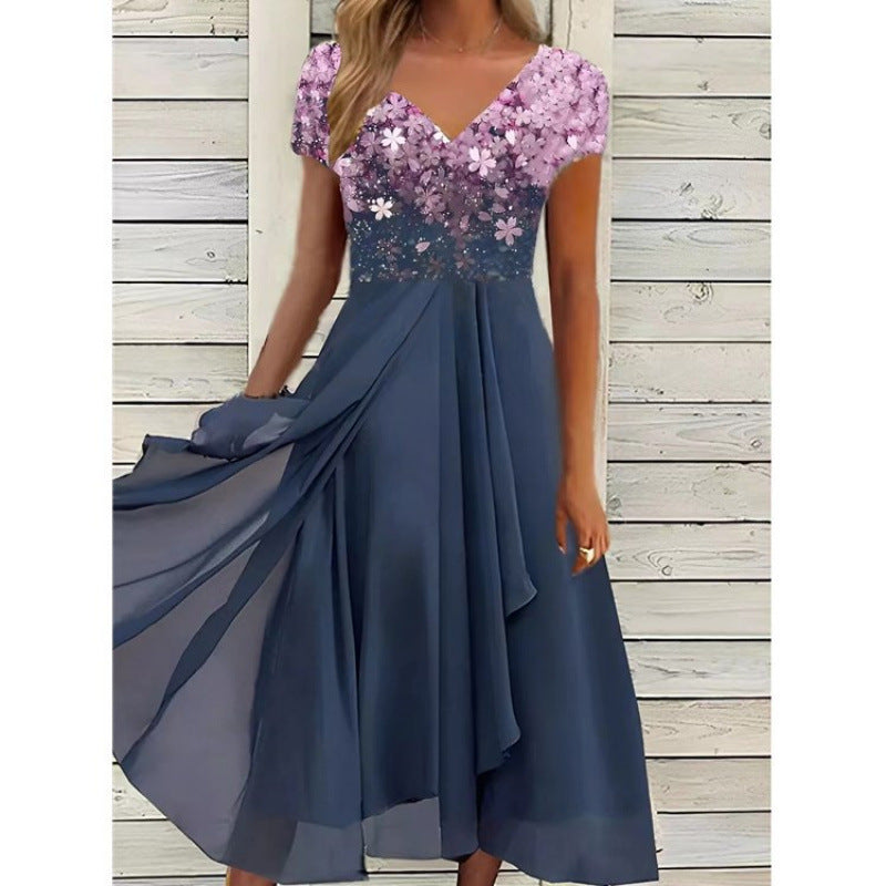 Women's Summer Urban Casual Fashion Chiffon Dress