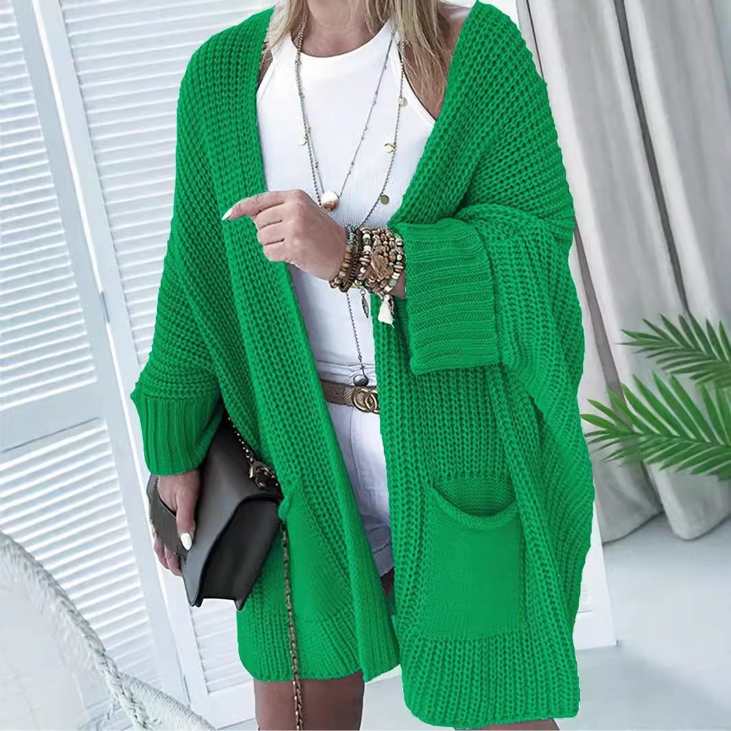 Women's Commute Style Loose Mid-length Casual Line Women's Sweater
