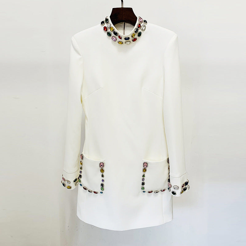 Early Spring Fashion Bead Diamond Color Dresses