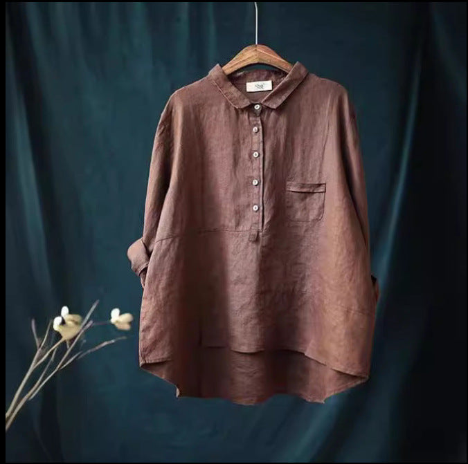 Women's Summer Loose Print Crew Neck Casual Plus Size