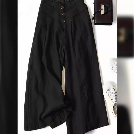 Women's Draping Loose Half Elastic High Waist Pants