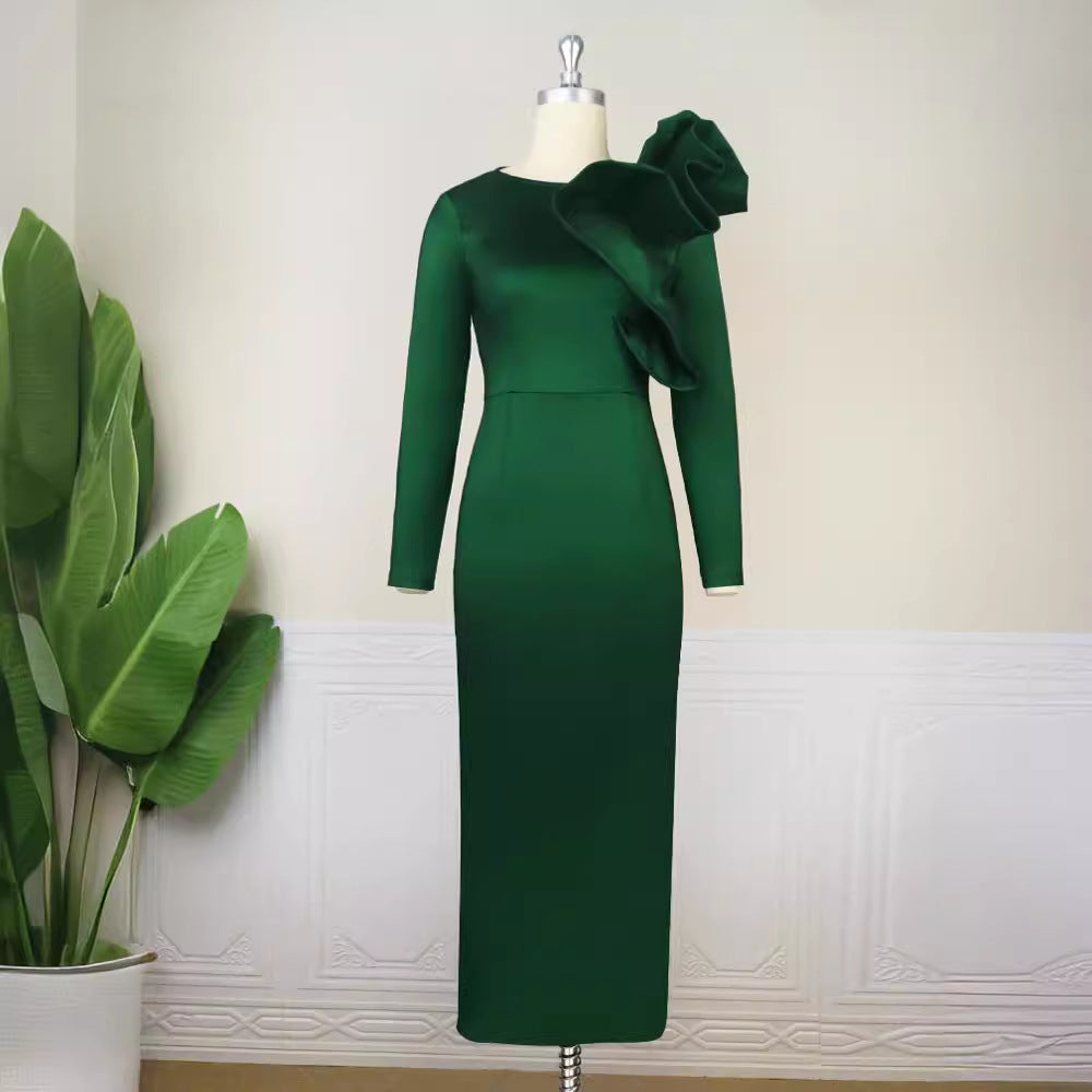 Women's Creative Design Three-dimensional Ruffled One-step Dress Dresses
