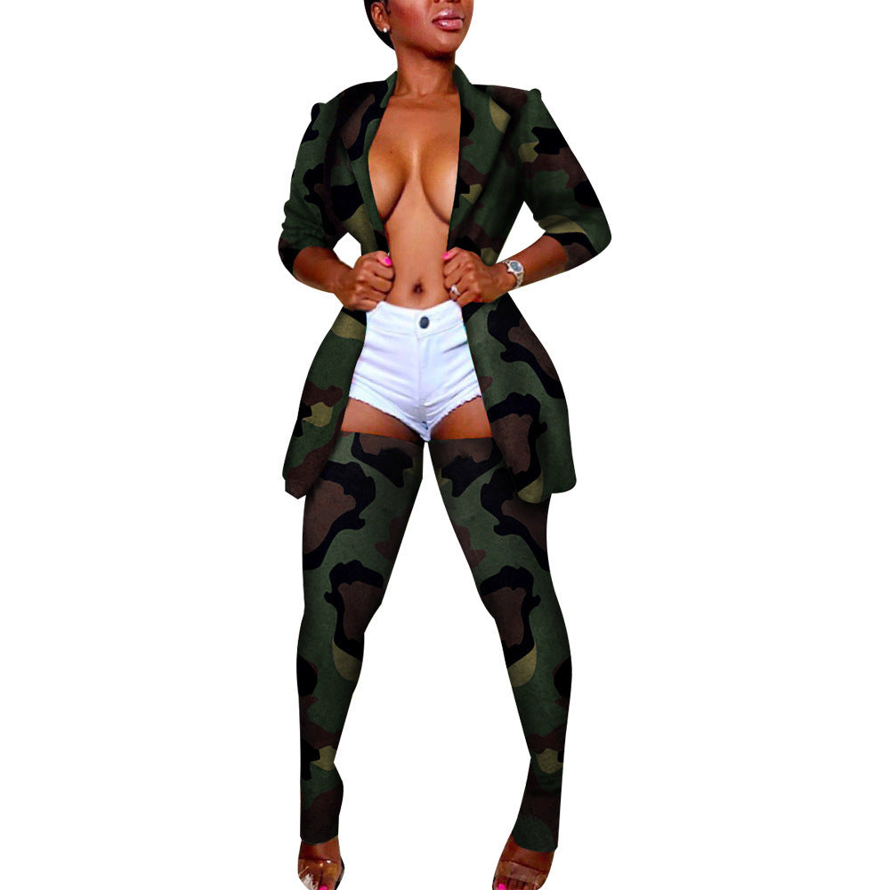 Fit Long Coaster Two-piece Set Nightclub Coats