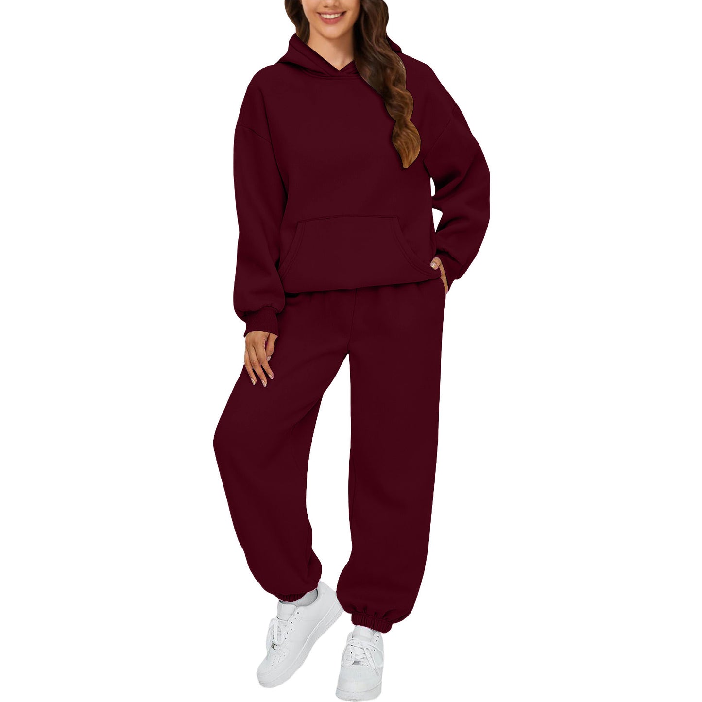 Versatile Elegant Women's Version Hooded Sport Fashion Casual Suit