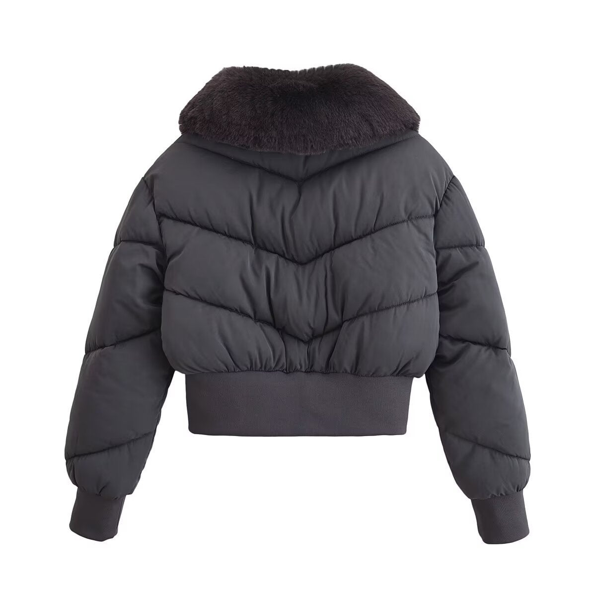 Women's Personalized Detachable Fur Collar Cotton Coats