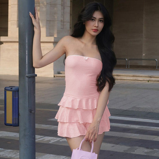 Women's Style French Minority Hot Tube Polyester Stretch Dresses