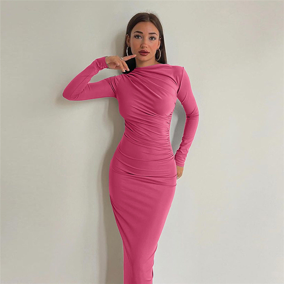 Women's Solid Color Elegant Long Sheath For Dress