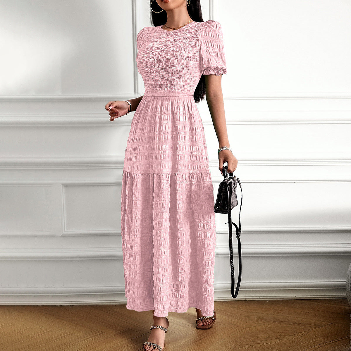 Fit Slimming Dress Casual Holiday Large Dresses