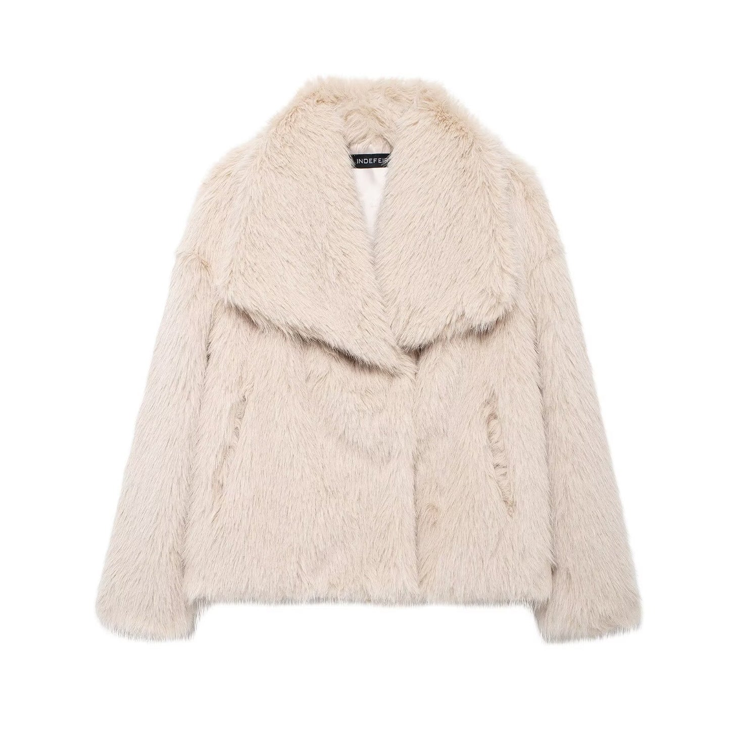 Women's Winter Street Fashion Artificial Fur Effect Coats