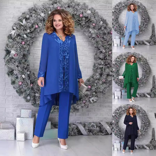 Women's Large Dress Stitching Embroidered Temperament Commute Suits